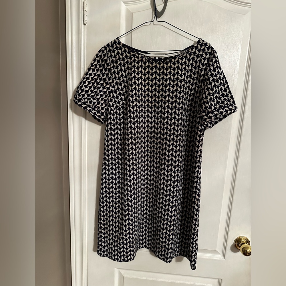 Jacob navy dress with dolphin print, Large